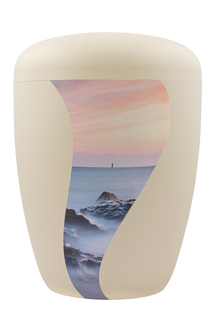 Kaufen foto-schwung-felsen-meer Spalt Urne Seashell Lackiert Naturstoff