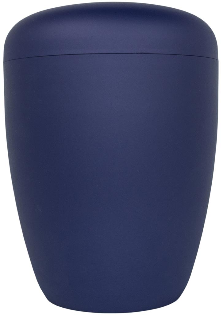 Spalt urn Atlantic blue lacquered natural fabric