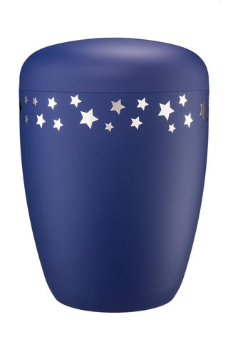 Spalt Urne Atlantik Blau Lackiert Naturstoff
