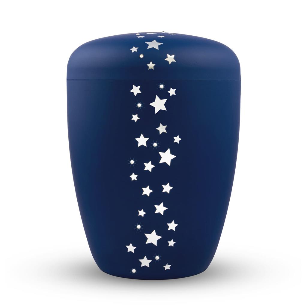 Spalt Urne Atlantik Blau Lackiert Naturstoff