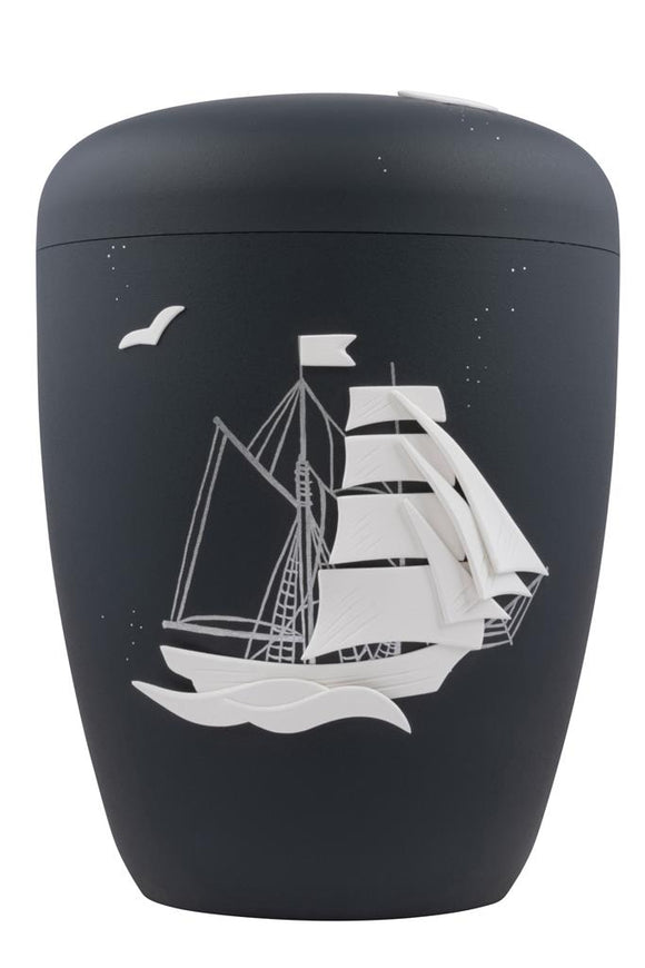 Spalt Urne 3D Emblem See Bemalt Naturstoff