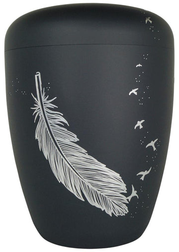 Spalt Urne Federn Naturstoff - 0