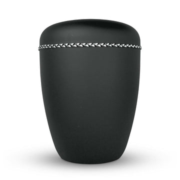 Spalt Urne Satin Black Lackiert Naturstoff