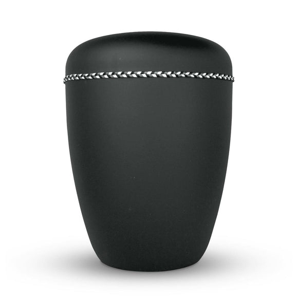 Spalt Urne Satin Black Lackiert Naturstoff