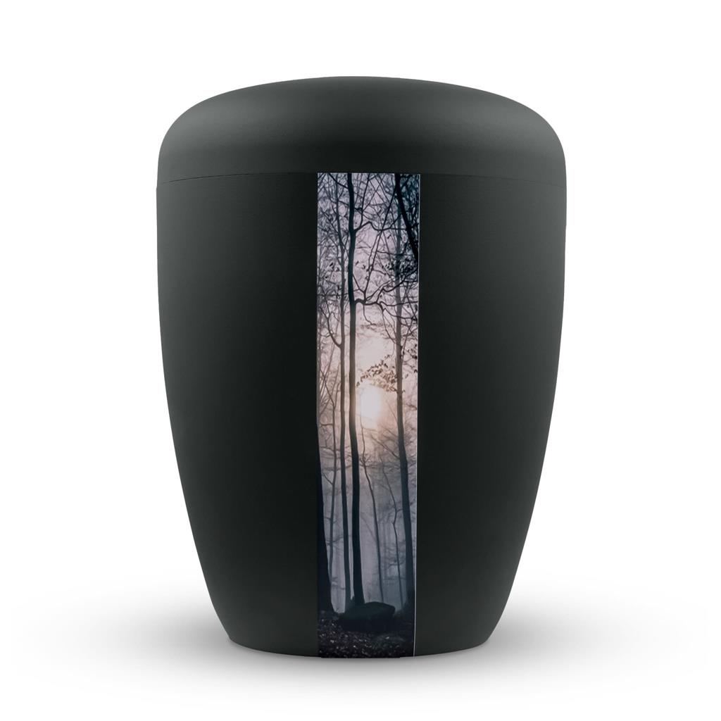 Kaufen fotobanderole-wald Spalt Urne Satin Black Lackiert Naturstoff