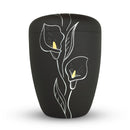 Spalt Urne Satin Black Lackiert Naturstoff-4