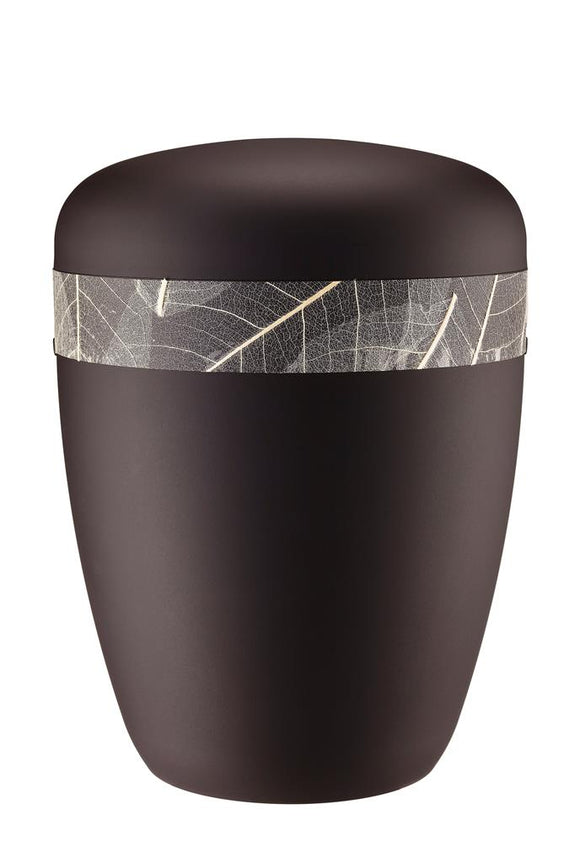 Spalt Urne Satin Black Lackiert Naturstoff