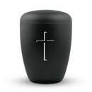 Spalt Urne Satin Black Lackiert Naturstoff-2