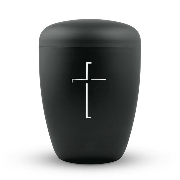 Spalt Urne Satin Black Lackiert Naturstoff