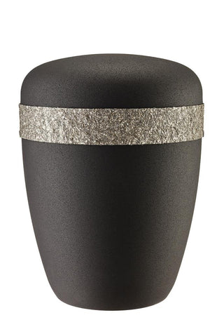 Spalt Urne Schwarz Velvet Lackiert Naturstoff