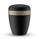 Spalt Urne Satin Black Lackiert Naturstoff-7