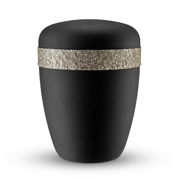 Spalt Urne Satin Black Lackiert Naturstoff