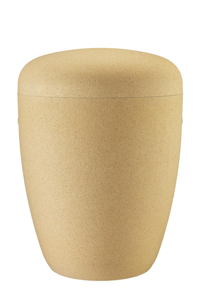 Spalt urn Ivory Velevt lacquered natural fabric