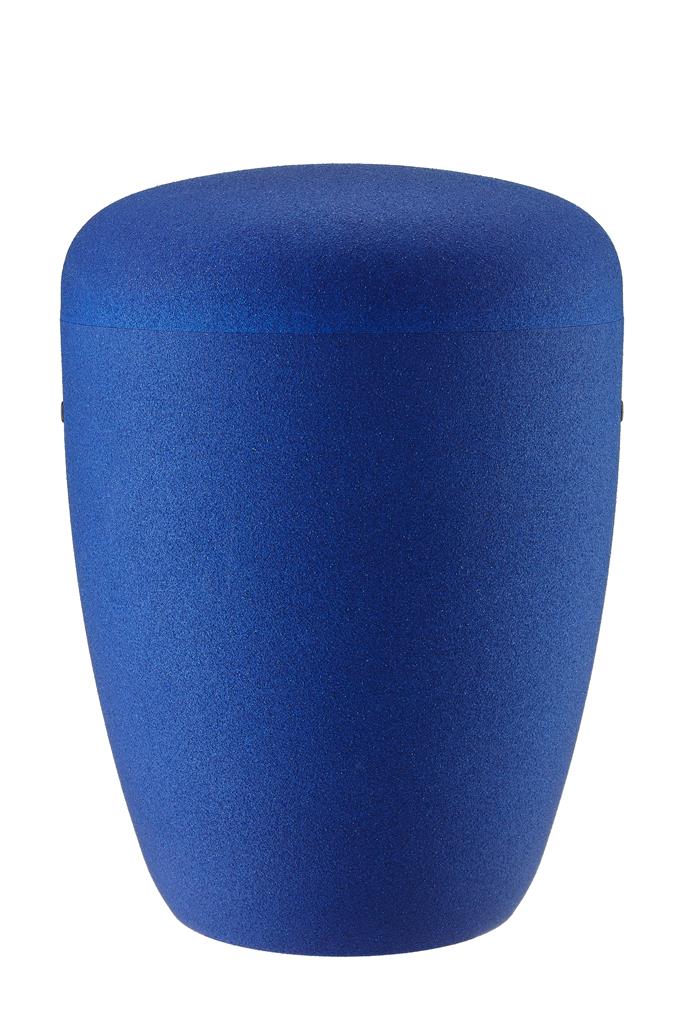 Spalt urn blue velvet lacquered natural fabric - 0