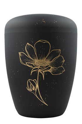 Spalt Urne Schwarz Matt Lackiert Naturstoff