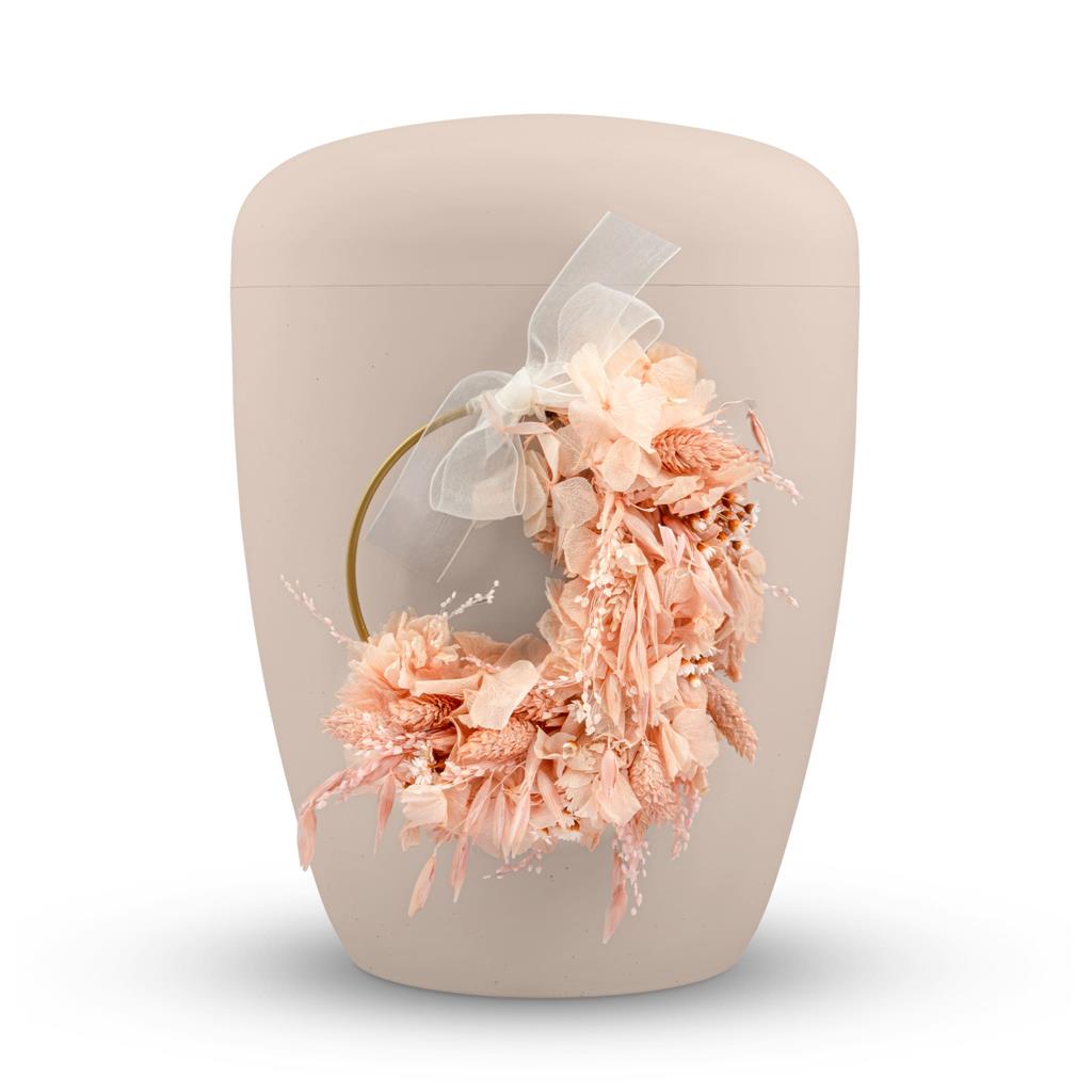 Kaufen ring-bluten-rose Spalt Urne Rosé matt lackiert Naturstoff