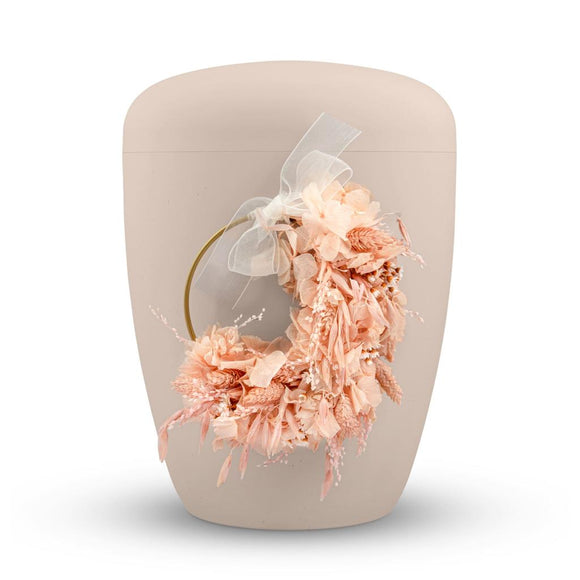 Spalt Urne Rosé matt lackiert Naturstoff