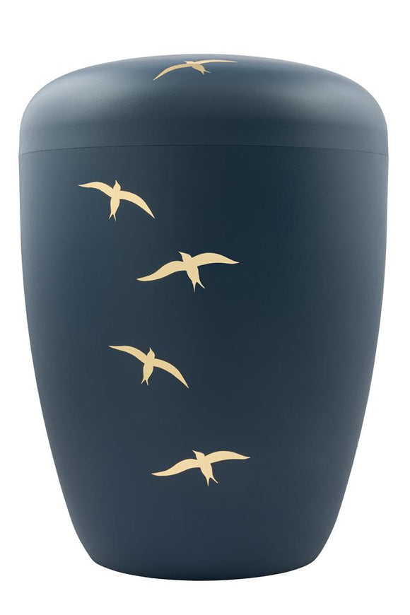 Spalt Urne Nachtblau Matt Lackiert Naturstoff