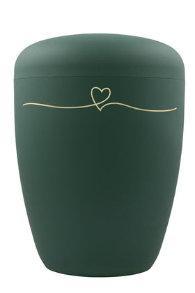 Spalt Urne Kieferngrün Matt Lackiert Naturstoff - 0