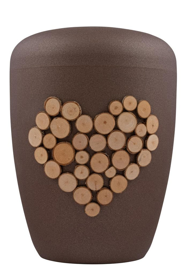 Spalt Urne Emblem Holz Naturstoff