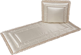 Set di coperte Besta con finiture in corda champagne