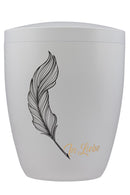 Spalt Urne Weiß Lackiert Modern Naturstoff-6