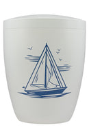 Spalt Urne Weiß Lackiert Modern Naturstoff-8