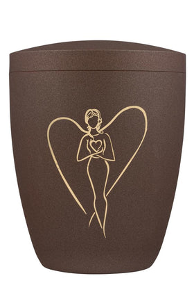 Spalt urn Bronze lacquered natural material - 0