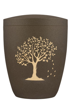 Spalt Urne Brass Lackiert Naturstoff