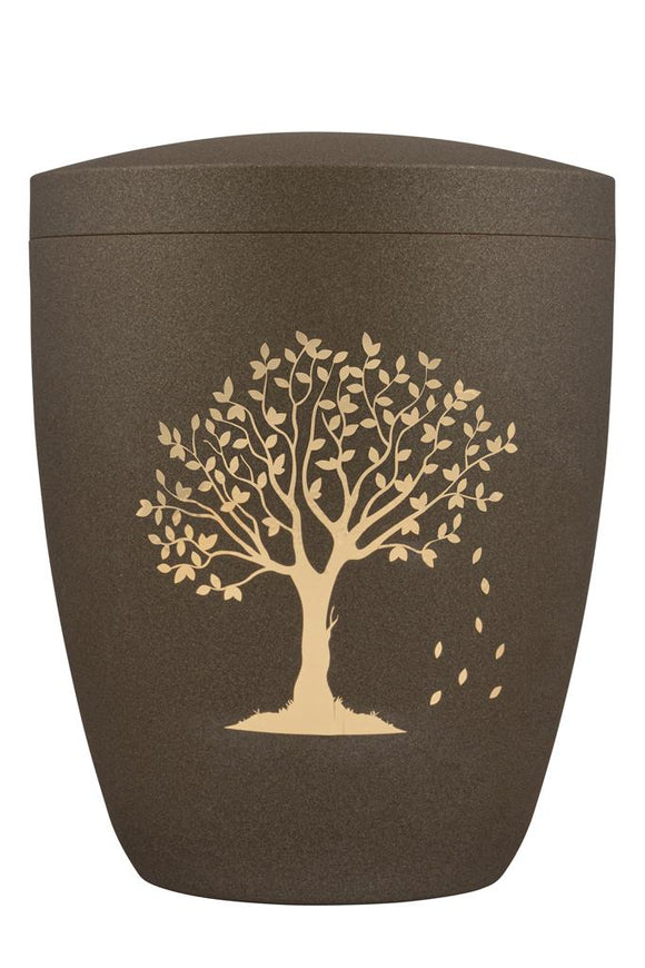 Spalt Urne Brass Lackiert Naturstoff