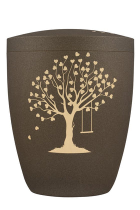 Spalt Urne Brass Lackiert Naturstoff - 0