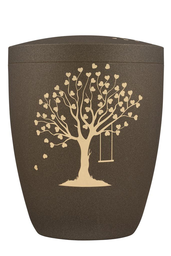 Spalt Urne Brass Lackiert Naturstoff