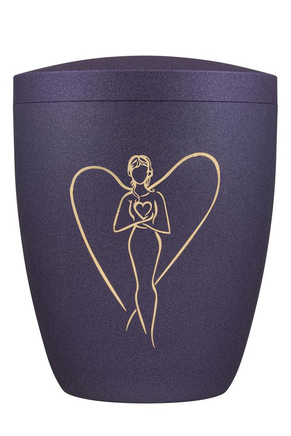 Spalt Urne Violett Lackiert Naturstoff