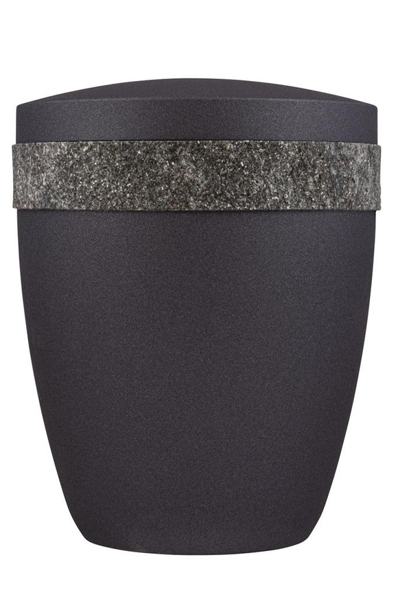 Spalt Urne Mitternacht Schwarz Lackiert Naturstoff