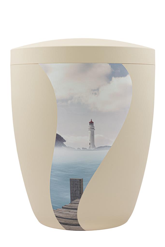 Kaufen foto-schwung-leuchtturm Spalt Urne Seashell Modern Naturstoff