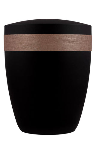 Spalt Urne Satin Schwarz Lackiert Naturstoff