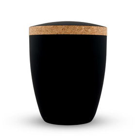 Spalt Urne Schwarz Matt Lackiert Naturstoff - 0