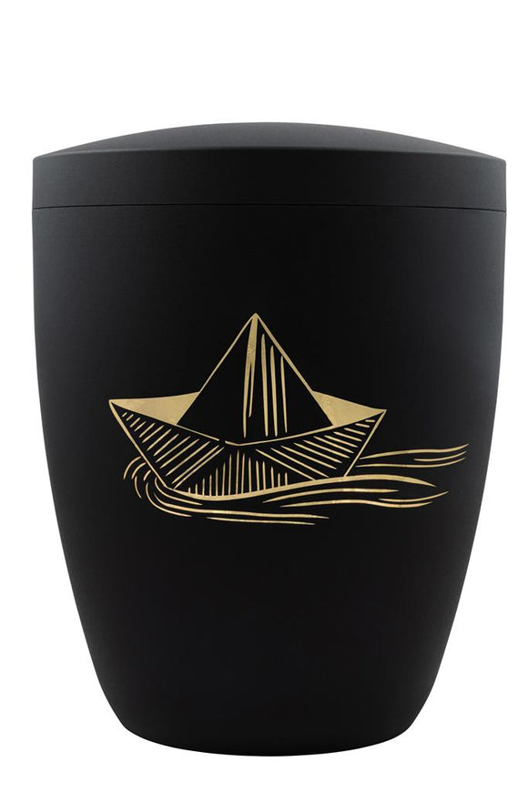 Spalt Urne Schwarz Matt Lackiert Naturstoff