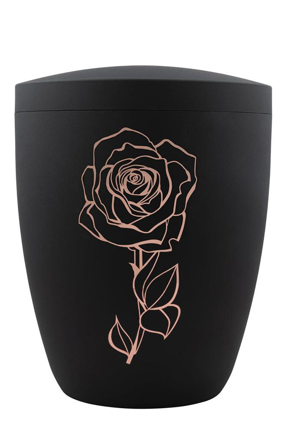 Spalt Urne Schwarz Matt Lackiert Naturstoff