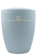 Spalt Urne Taubenblau Lackiert Naturstoff-3