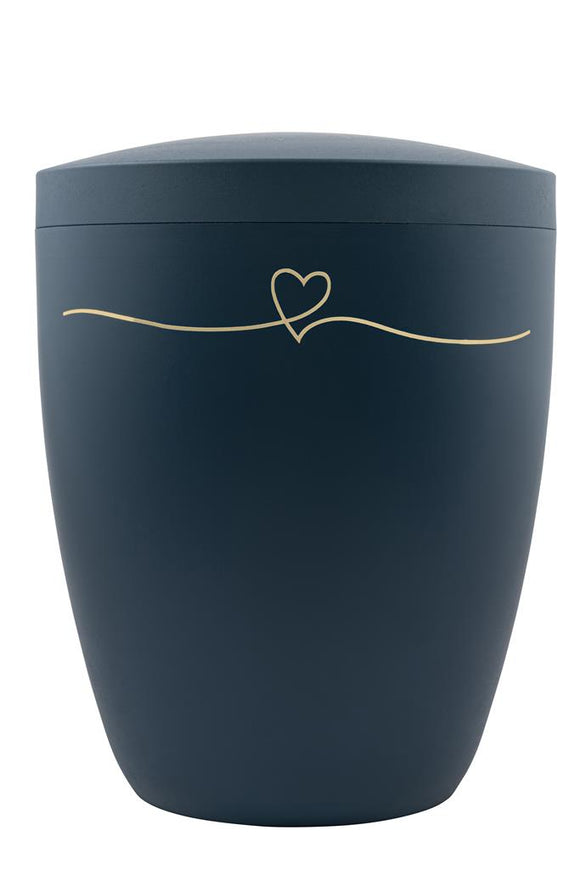 Spalt Urne Nachtblau Matt Lackiert Naturstoff