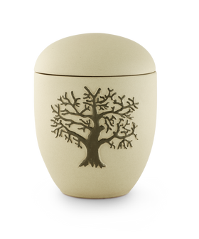 Völsing Urne Baumrelief Keramik