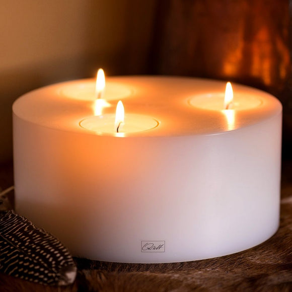 Qult Portacandele triplo a forma di candela Ø 20 cm x 9 cm