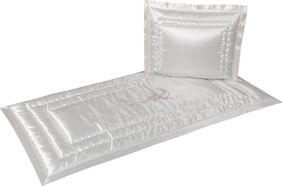 Set di coperte Besta con ricamo avorio di ramo di betulla