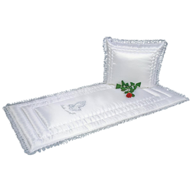 Juego de manta Besta manos orantes bordadas - 0