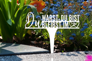 Grabstecker "Du warst du bist du bleibst im Herzen" 3er Set