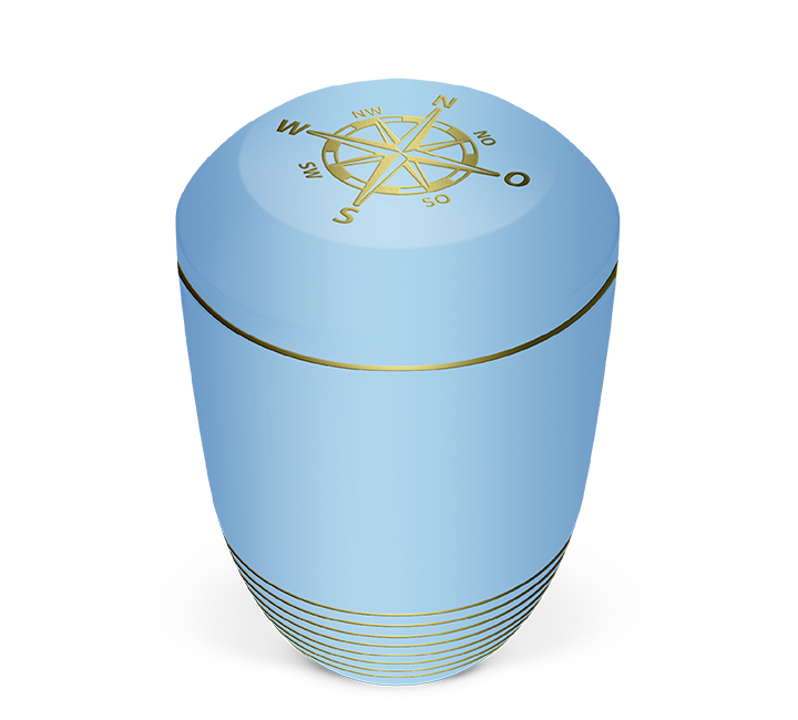 Heiso sea urn Atlantic blue bio urn