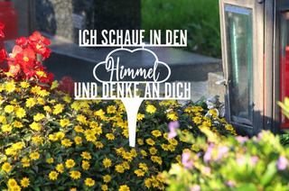 Grabstecker "Ich schaue in den Himmel und..." 3er Set