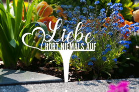 Tappo per tomba "L'amore non finisce mai"