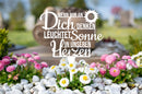 Grabstecker "Wenn wir an Dich denken leuchtet die Sonne in unseren Herzen"-1